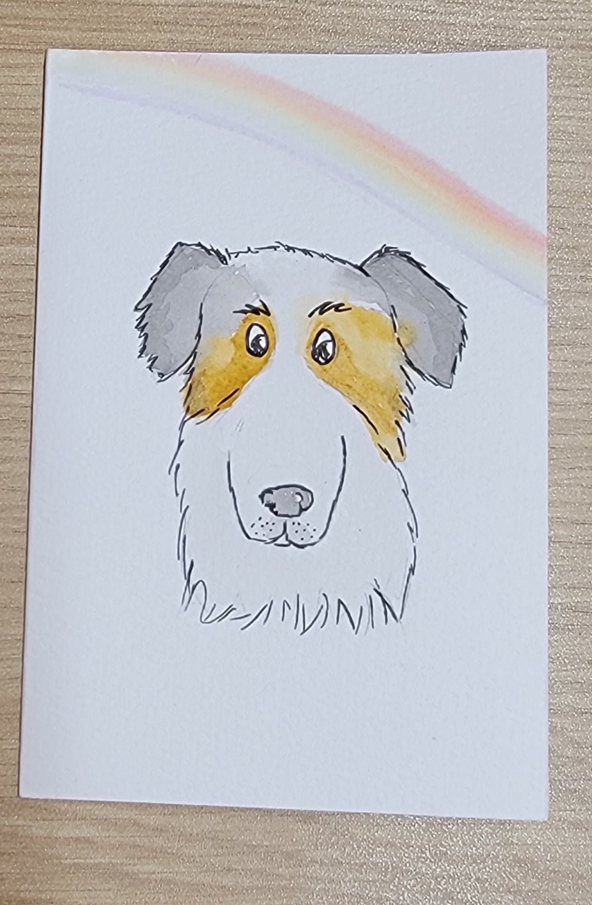 Custom Watercolor Portrait Card Simple 4 x 6