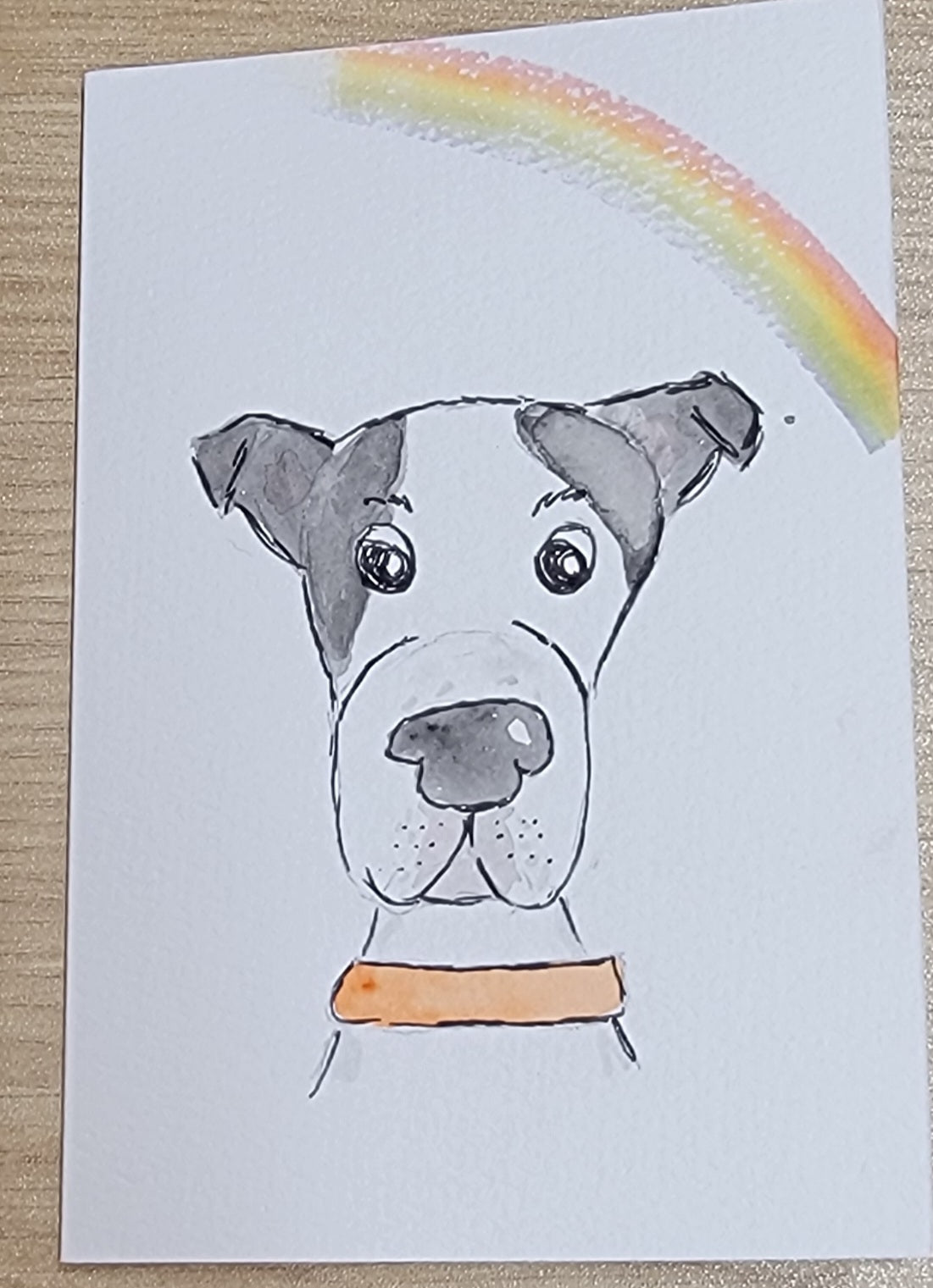 Custom Watercolor Portrait Card Simple 4 x 6