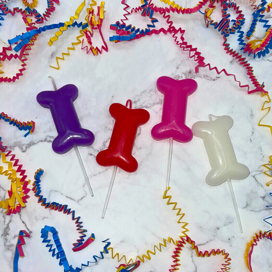 Pitbull Boxer Birthday Cake Pan with Bandana and Bone Candle