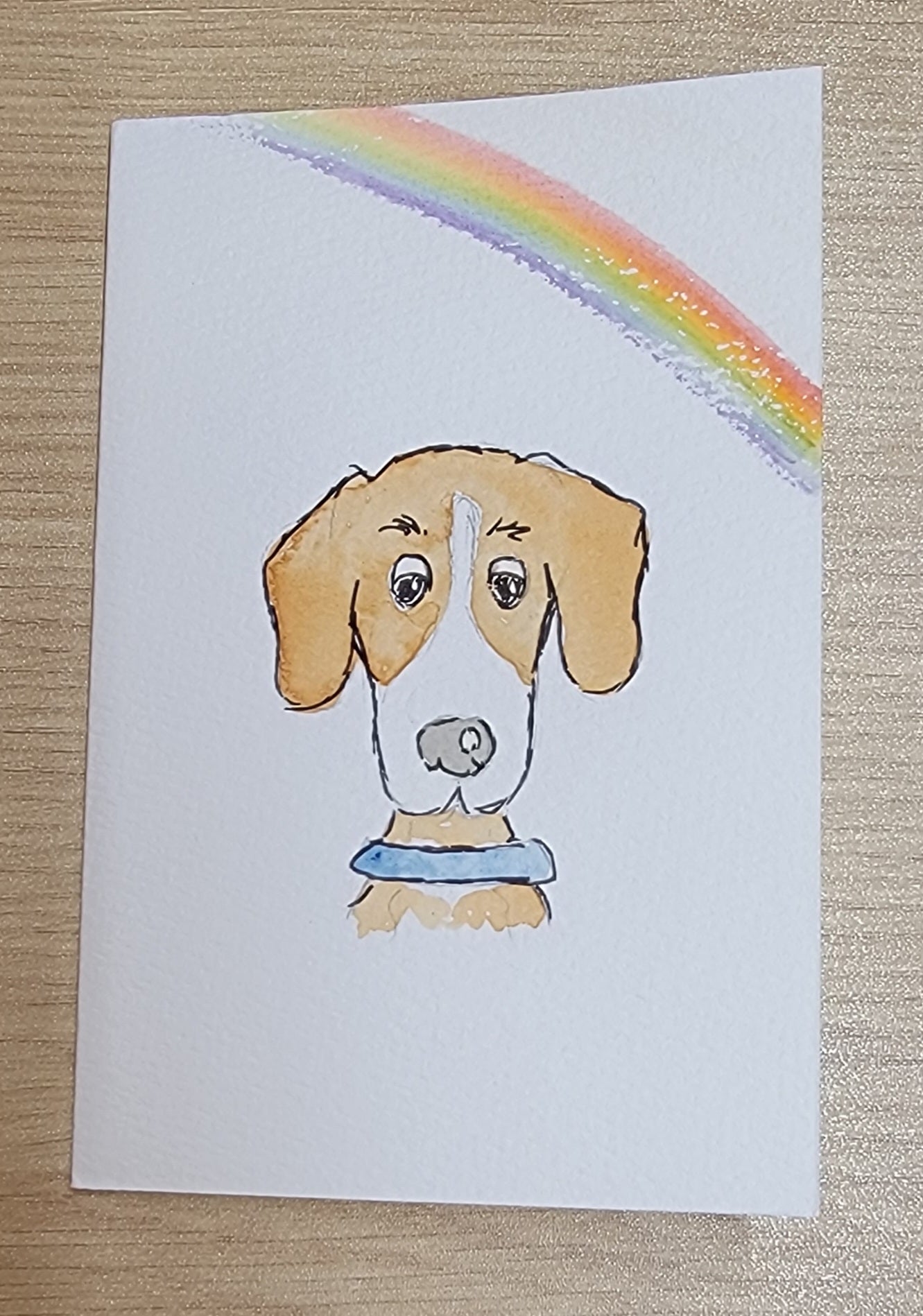 Custom Watercolor Portrait Card Simple 4 x 6