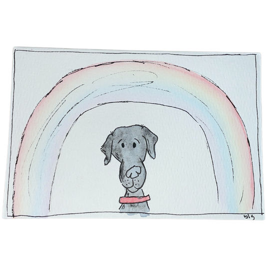 Custom Watercolor Portrait Card Simple 4 x 6