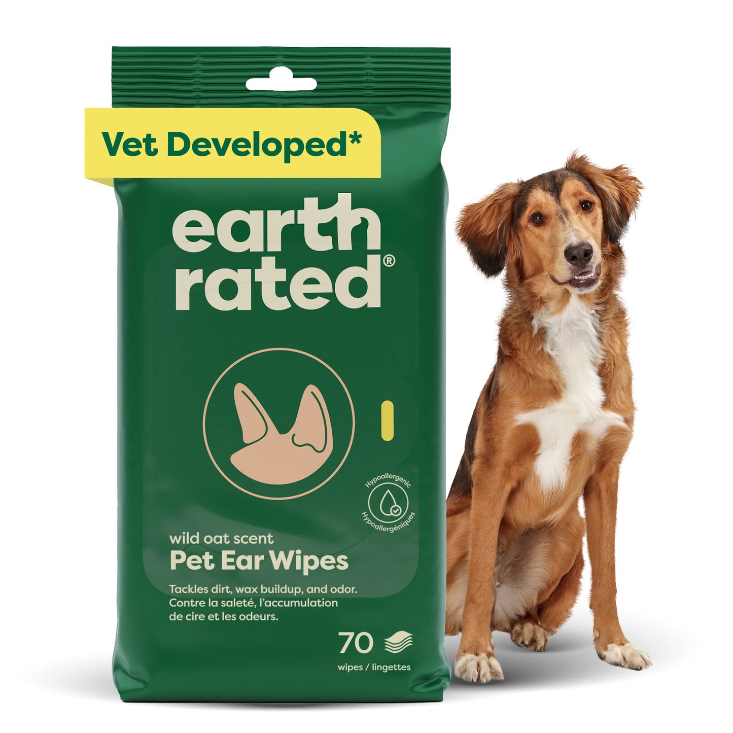 Earth Rated Pet Ear Wipes 60ct
