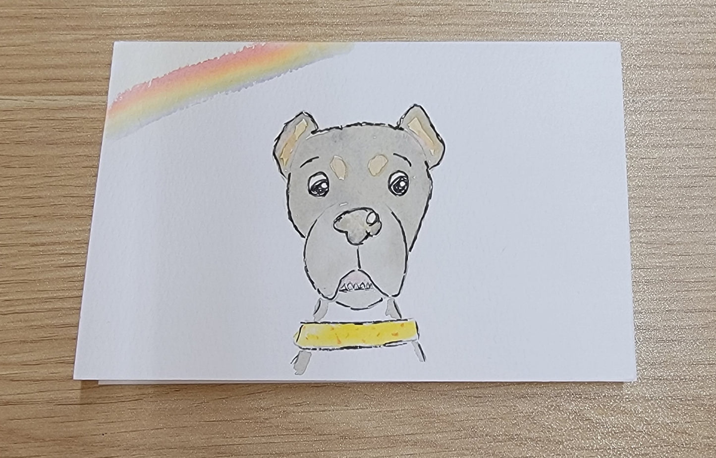 Custom Watercolor Portrait Card Simple 4 x 6