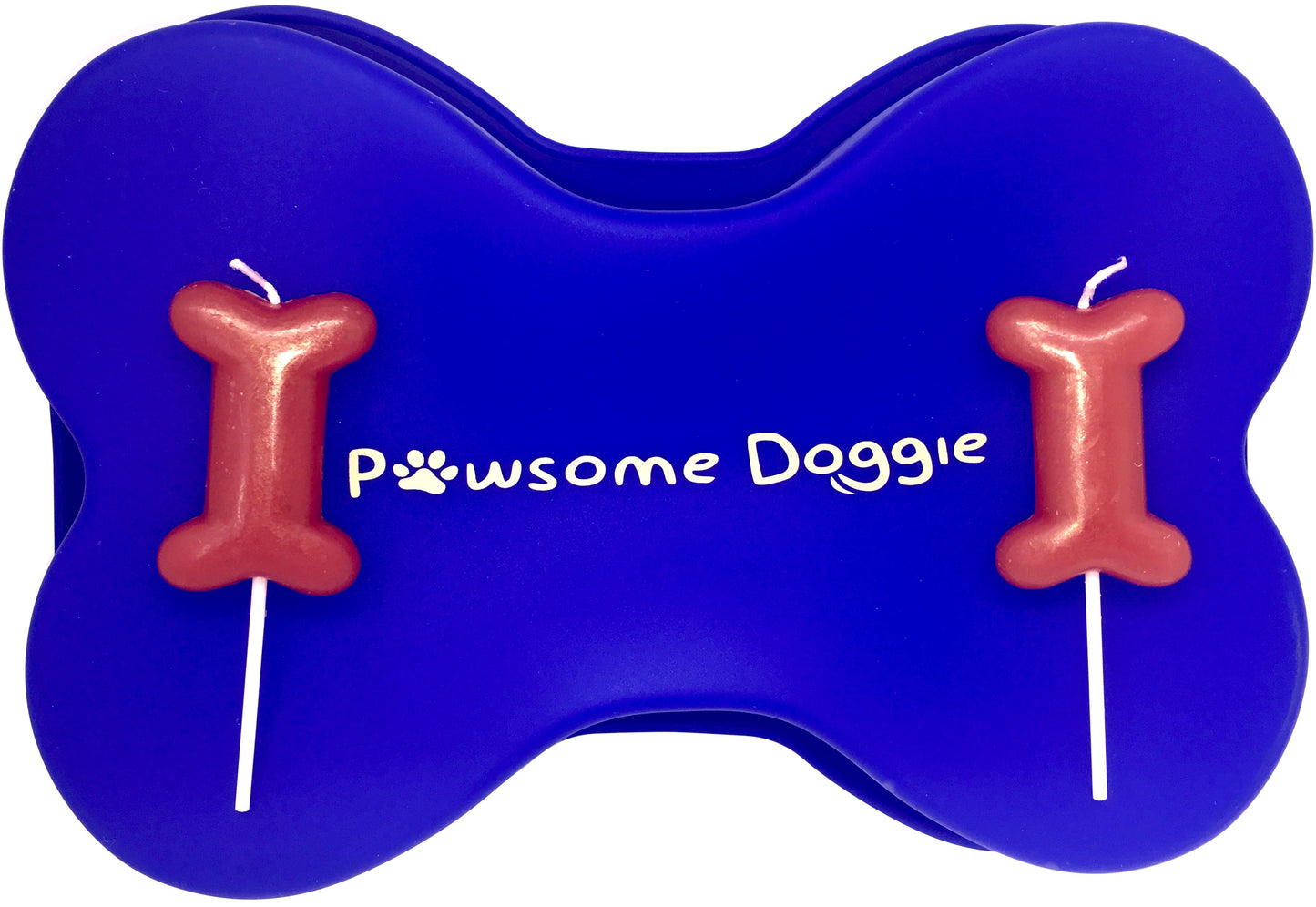 dog bone cake pan birthday candles red