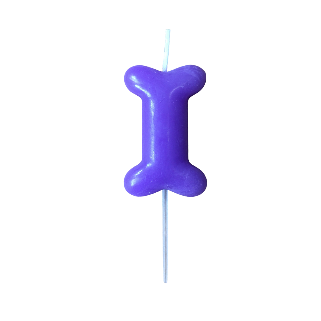 Individual Dog Bone Birthday Candles