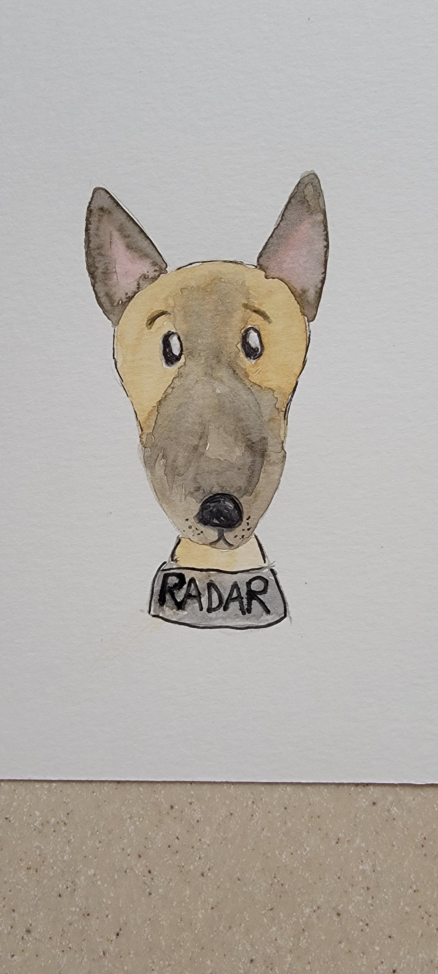 Custom Watercolor Portrait Card Simple 4 x 6