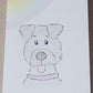 Custom Watercolor Portrait Card Simple 4 x 6
