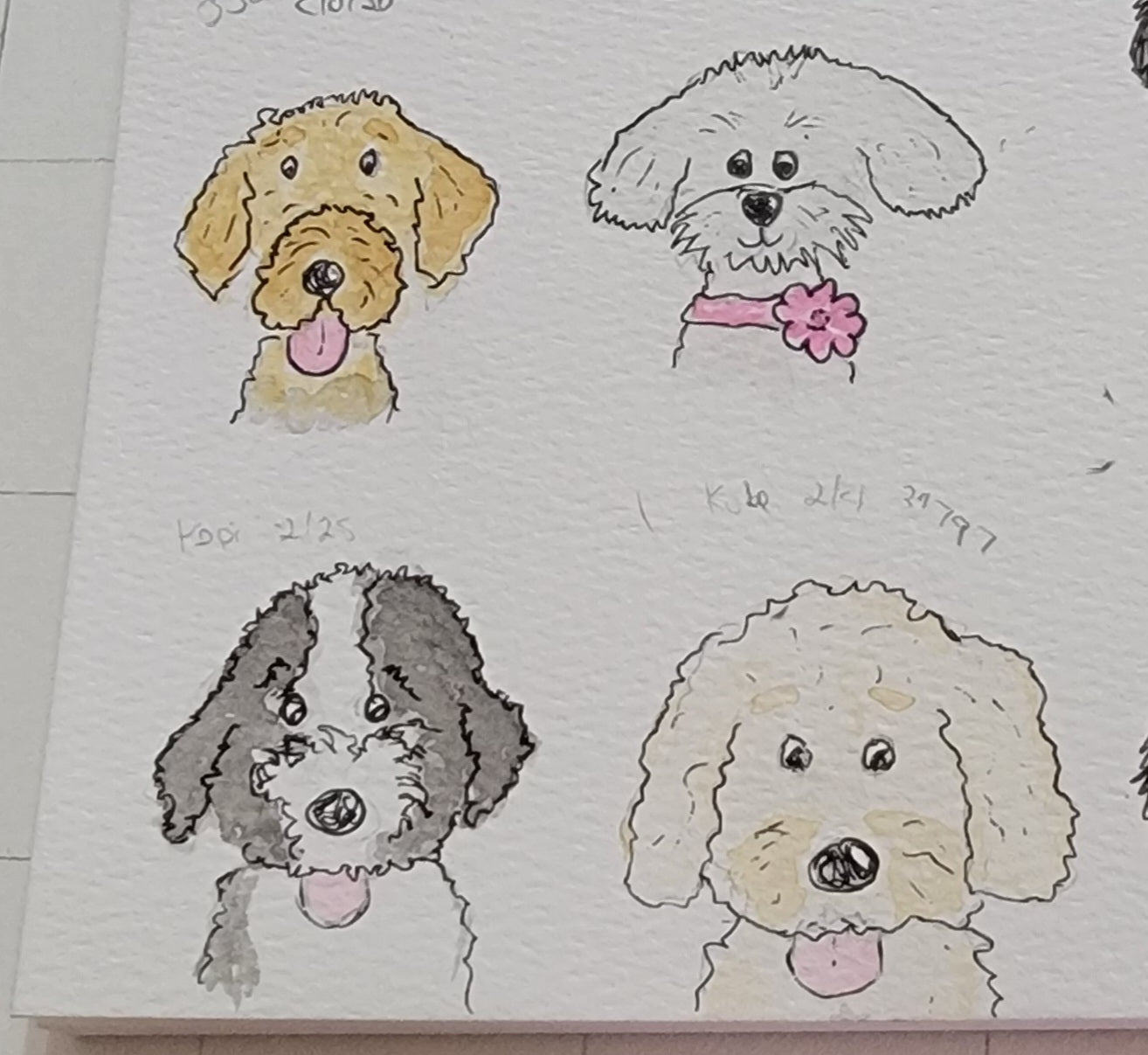 Custom Watercolor Portrait Card Simple 4 x 6