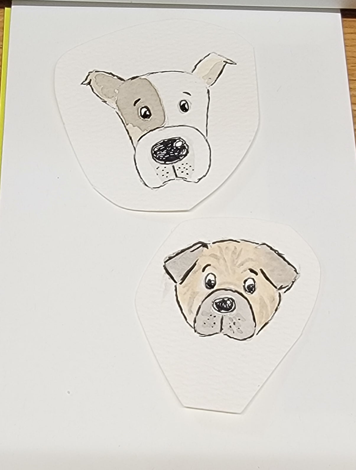 Custom Watercolor Portrait Card Simple 4 x 6
