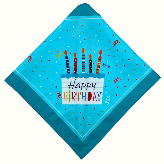 Dog Bone Birthday Cake Pan with Bandana and Bone Candle