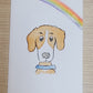 Custom Watercolor Portrait Card Simple 4 x 6