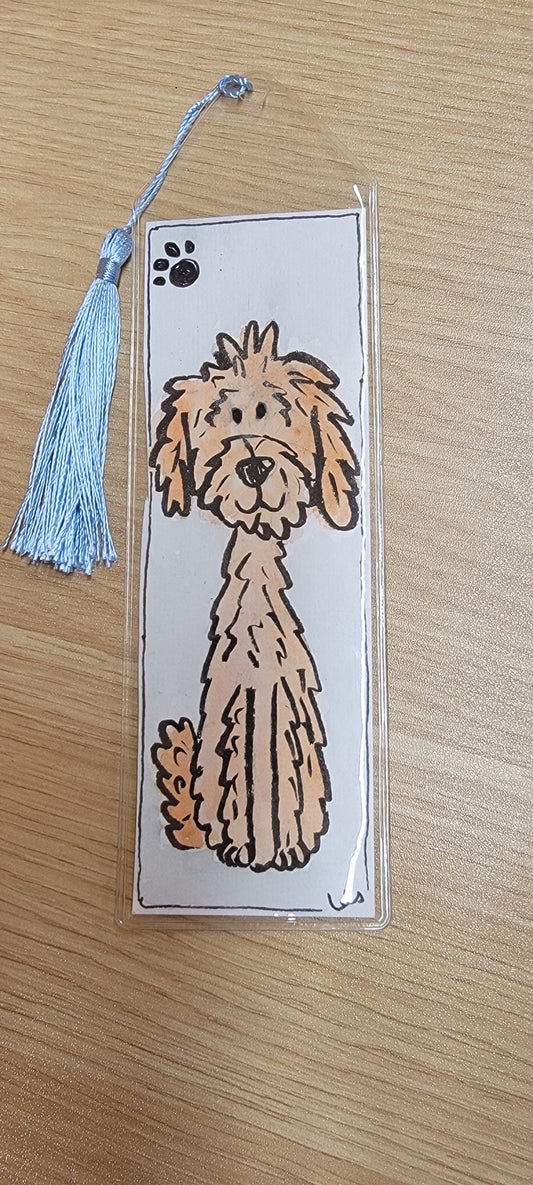 bookmark of a doodle dog
