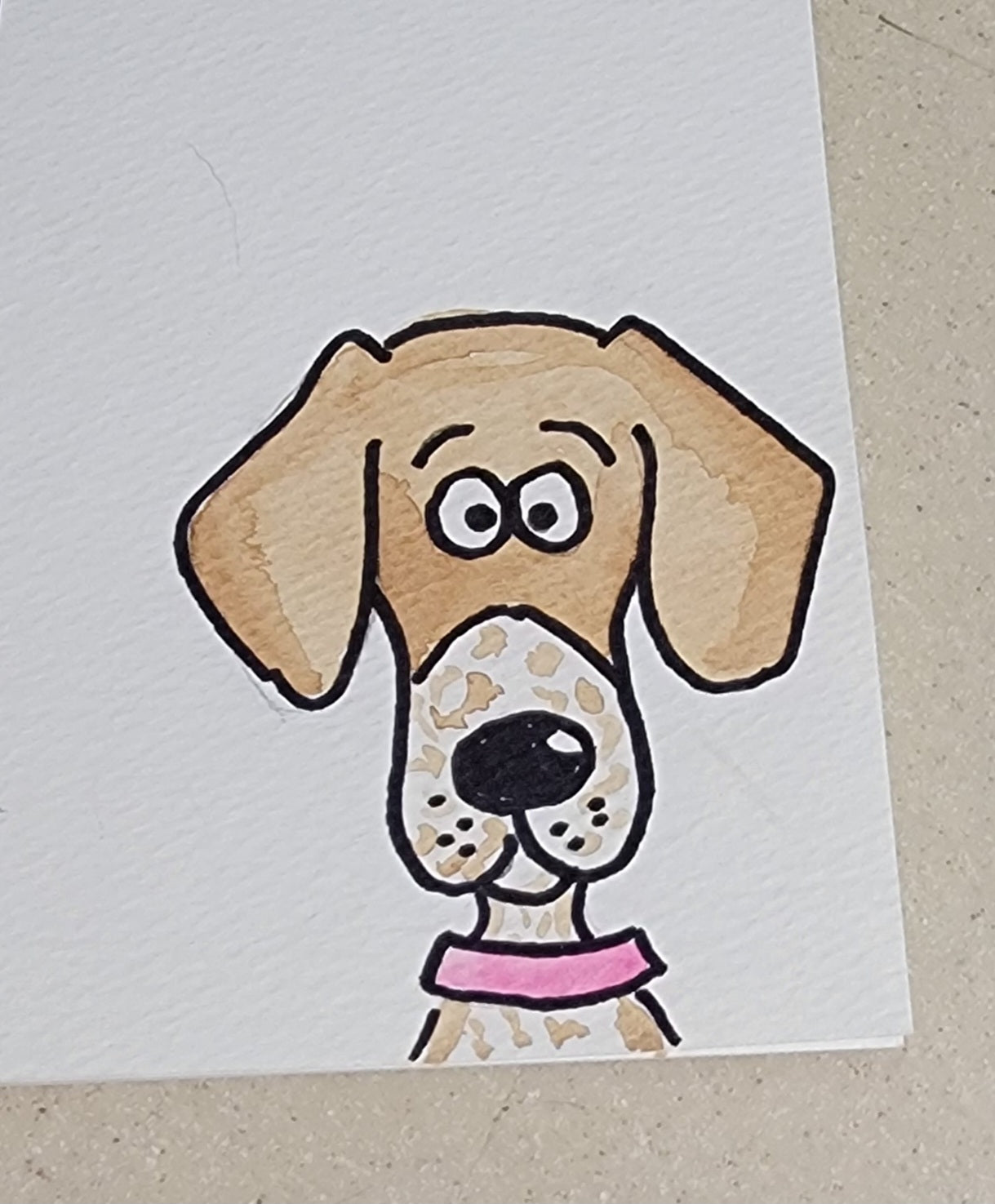Custom Watercolor Portrait Card Simple 4 x 6