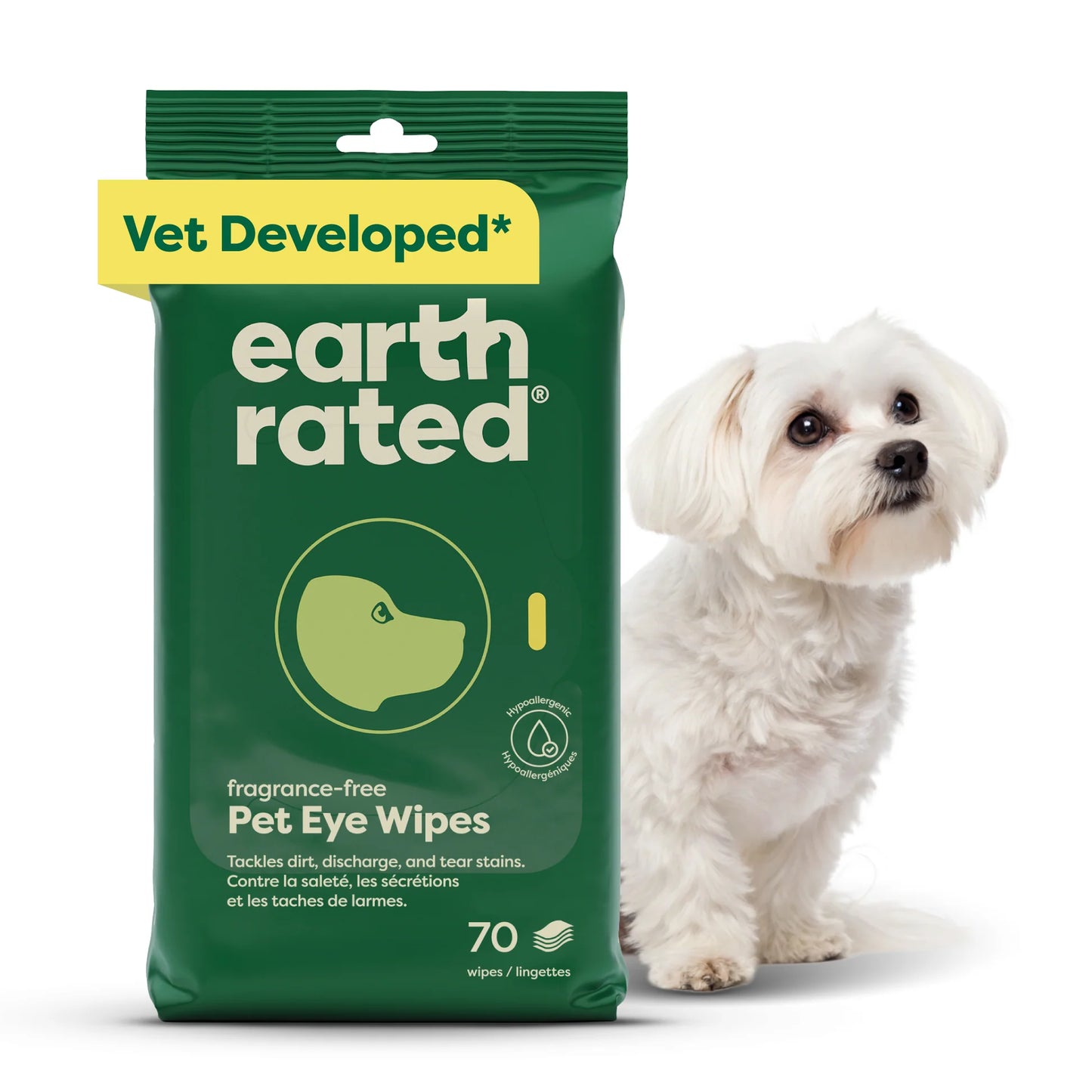 Earth Rated Pet Eye Wipes 60ct