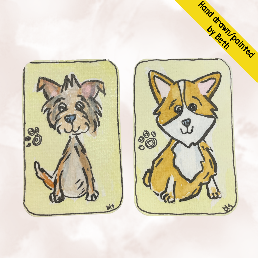 Watercolor Magnets - Medium