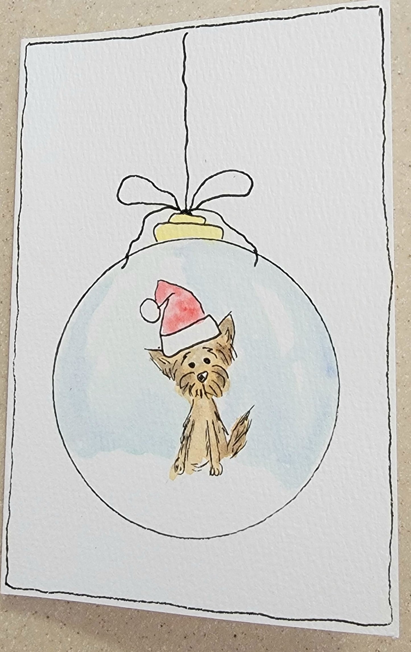 Watercolor Card - Ornaments