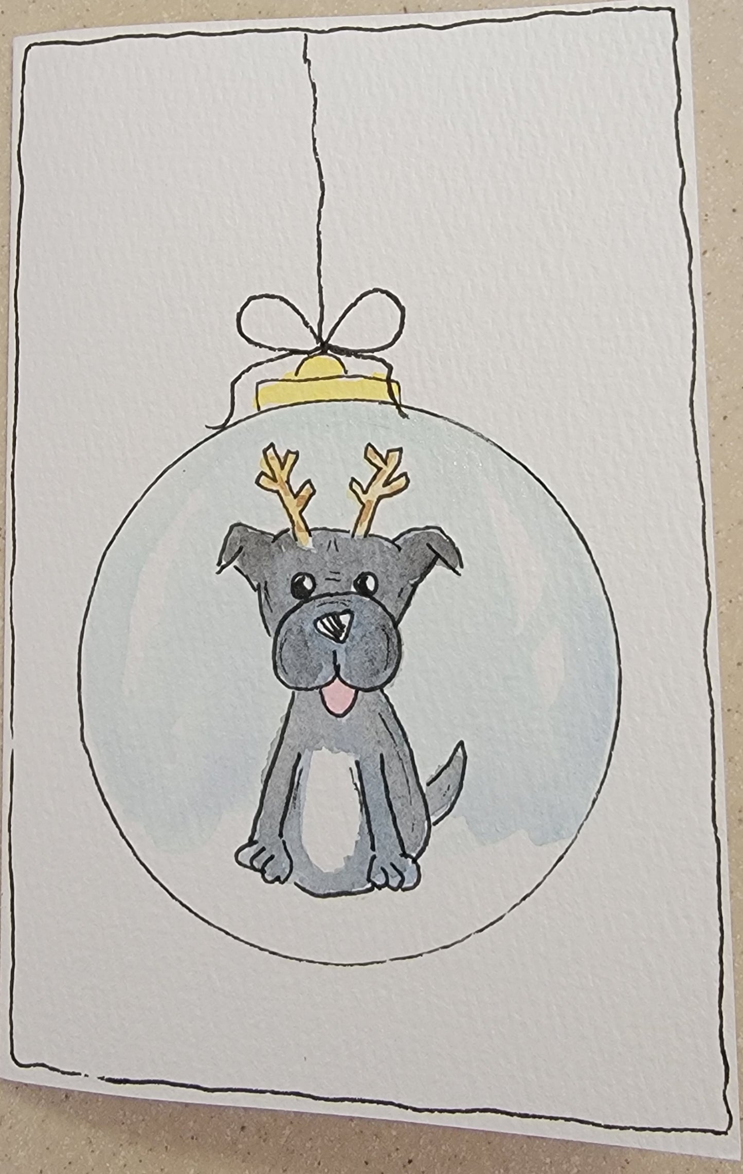 Watercolor Card - Ornaments