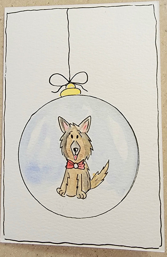Watercolor Card - Ornaments