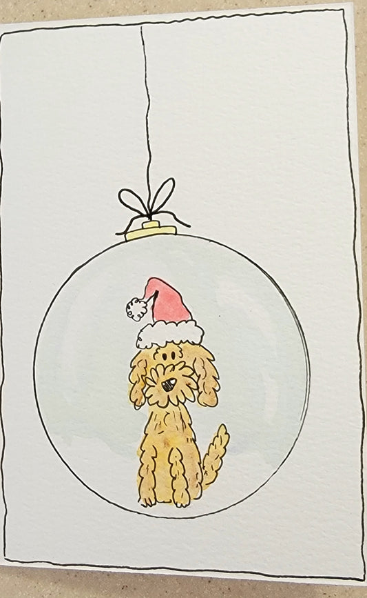 Watercolor Card - Ornaments