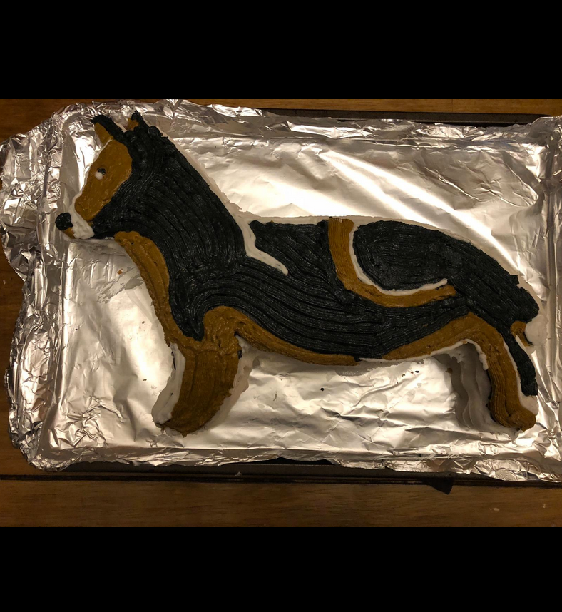 corgi cake pan blue heeler dog birthday