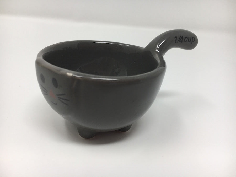 kitty cat measuring cups set of four ceramic stackable 