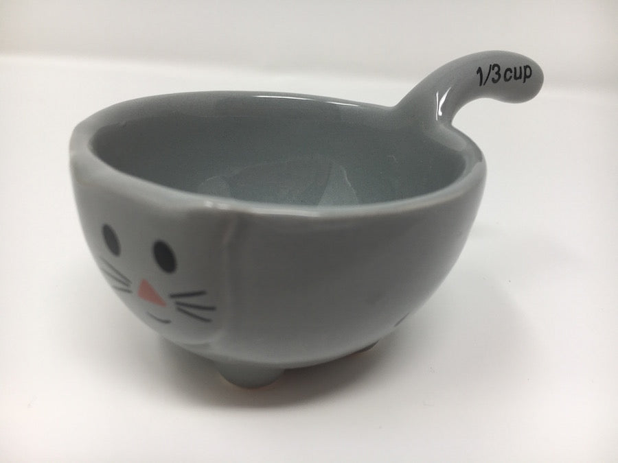kitty cat measuring cups set of four ceramic stackable 