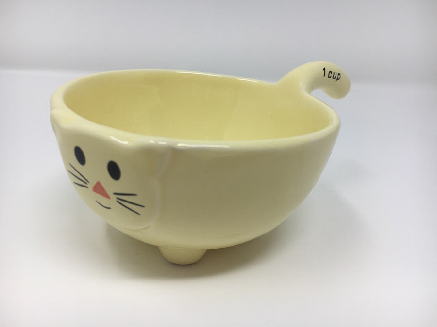 kitty cat measuring cups set of four ceramic stackable